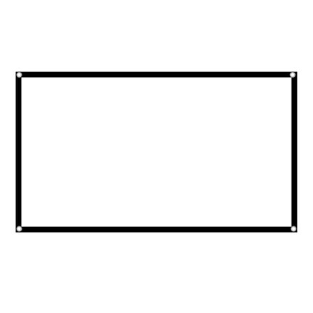 16:9 Bärbar HD-projektionsduk Vikbar Projektionsgardin Polyester för Hemmakontor 70 tum