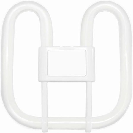 GR10q 4-pins lampe 28W 3500K Varmhvit, 2000LM, 2D Firkantet CFL Kompakt Lysrør 4-pins lampe, AC 220V, GR10q DD Flat Sommerfugl Lampe for