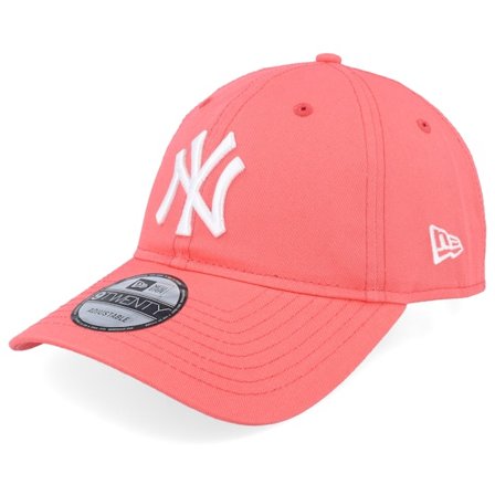 New Era - MLB Pink unconstructed Czapka Z Daszkiem - New York Yankees League Essential 9TWENTY Pink/White Dad Cap @ Hatstore
