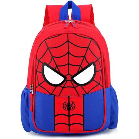 Spiderm-reppu, Spiderm Edition sininen ja punainen, kevyt ja kestävä kouluvaruste