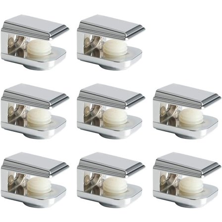 ING 8-delt justerbar glashylde klemme – vægmonteret støtte til 5-8 mm glashylder (badeværelse)