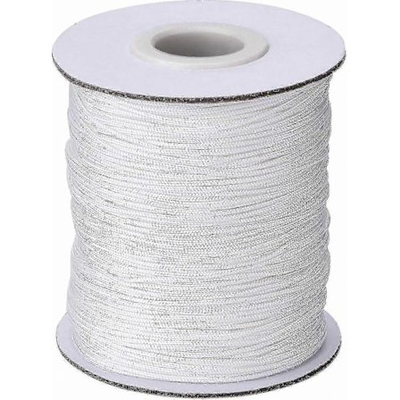 Vit 1,0 mm flätad lina för persienner, rullgardiner, hantverk - 109 yards per rulle