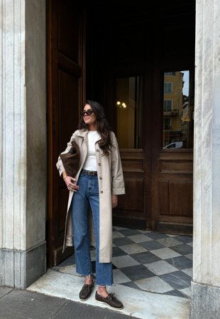 Bubbleroom - CC Raglan Trench Coat - Beige - Kläder