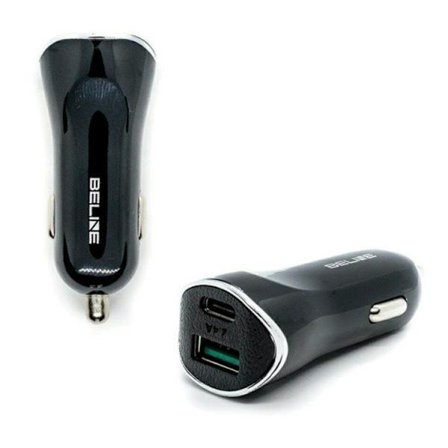 Beline Billaddare USB-A Till USB-C - Svart