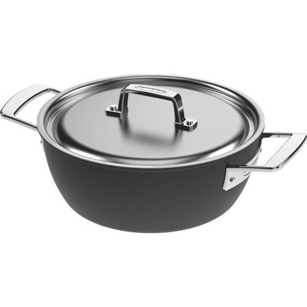 Demeyere Black 5 gryde 24 cm - Sort/sølv | KitchenOne