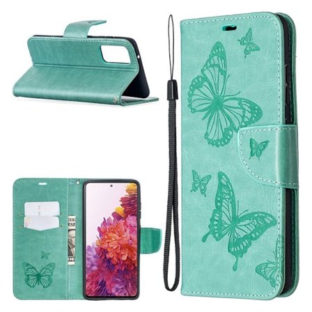 Butterfly läder Samsung Galaxy S20 FE 5G / Samsung Galaxy S20 FE fodral - Grön