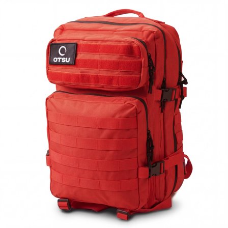Expedition | Mochila táctica con panel para parches roja de 40 litros para hombres - Mochilas