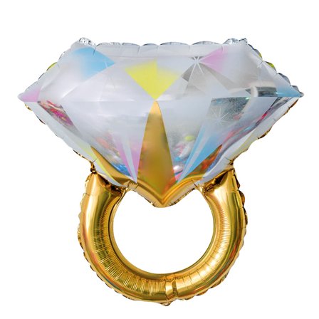 Folie ballong diamant ring gull