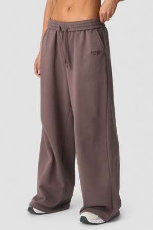Essence Mid Waist Pants Dusty Brown