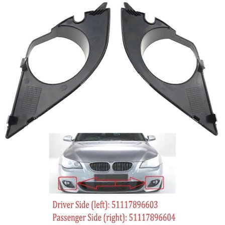 Tåkelysdeksel Lamperamme Grill for BMW 5-serie E60 E61 M Paket 2003-2010 Tåkelys Grill Lampe