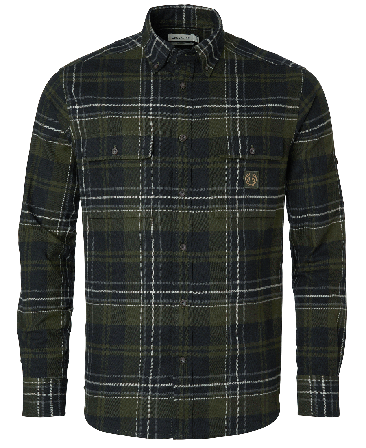 Chevalier Heron Flannel Shirt Men October Green Checked