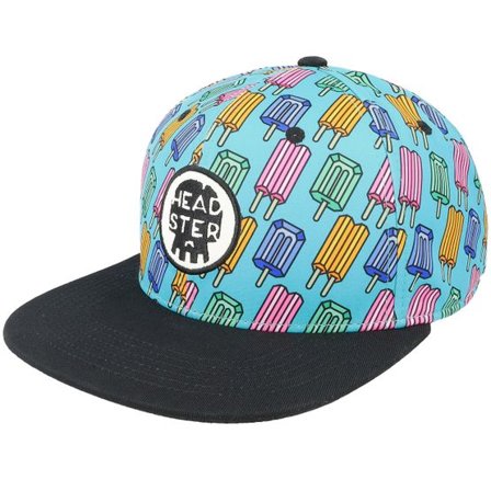 Headster - Blå snapback Keps - Kids Pop Neon Blue Snapback @ Hatstore