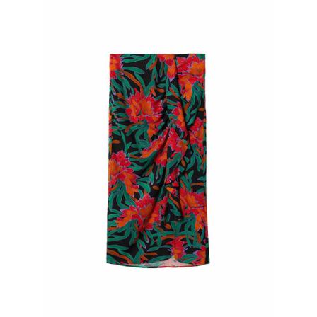 Mango Printed Nederdel with bow Sort, Dame