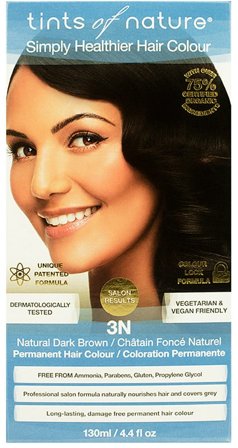 Tints of Nature Naturlig hårfarve Natural Dark Brown 3N 130 ml, Hår, Hårfarve, Permanent Hårfarve