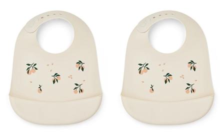 LIEWOOD Tilda Hagesmæk 2-pak Peach / Sea Shell Mix, Børn & Forældre, Spisetid, Hagesmække