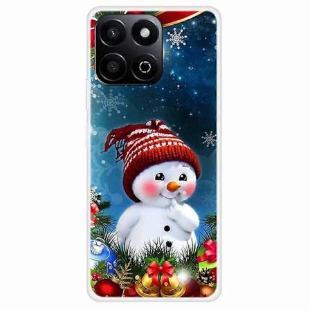 TPU-puhelinkotelo Honor Play 60 Plus 5G/200 Smart 5G/Play 9T/X7c 4G -malleille, juhlava joulukuvio