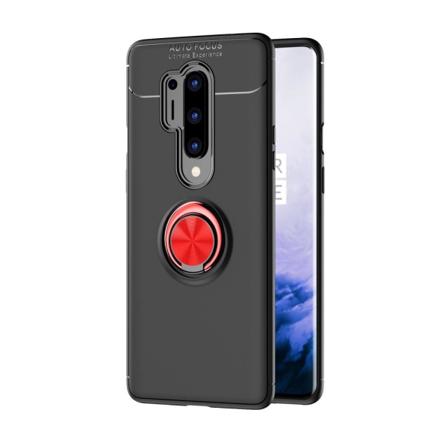 Oneplus 8 Pro - Ring Skal - Svart/röd Svart/röd