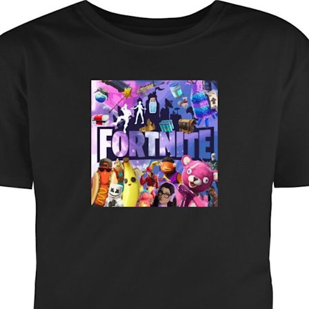 Barn T-skjorte Fortnite Collage Victory Royale Karakterer Skins Bytte Fargerik Fortnite Spilldesign