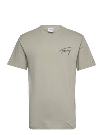 Tjm Tommy Signature Tee T-shirts Short-sleeved Grå Tommy Jeans