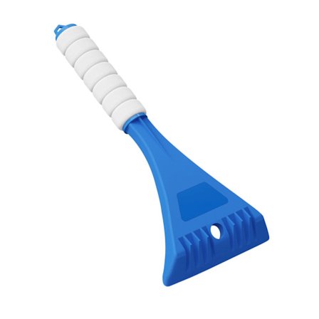 Isskraber til bil, sneskraber til bilrude, kraftig frost sne isfjerner til vinduer, ridsefri, nem opbevaring (blå)