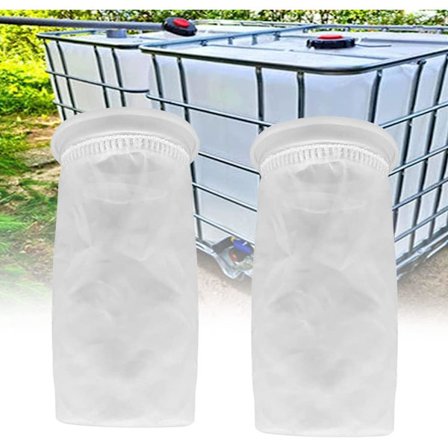 2 kpl IBC-suodatin nailonista, IBC-sadesäiliösuodatin, pestävä IBC-vaihtosuodatin, nailonkannen suodatin - IBC-säiliön kannen liitin (163 mm)