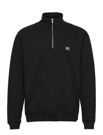 Lass Blain Zip Sweat Sweatshirt Trøje Sort Woodbird