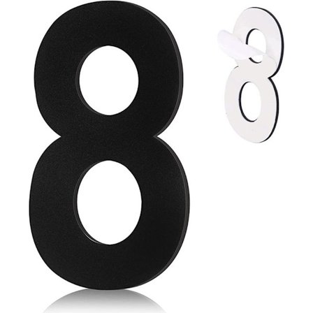 5" flytende husnummer Moderne husnummer 8 8