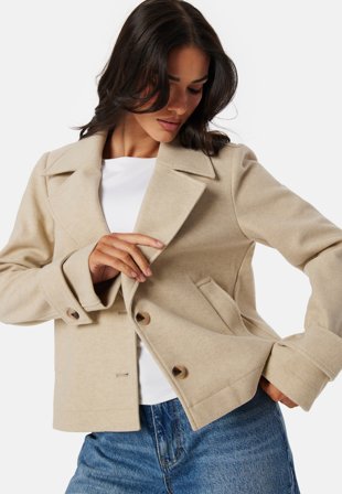 Pieces Pcbeatrice short jacket White Pepper Klær