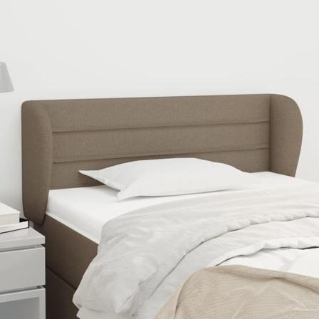 Vidaxl Huvudgavel Med Kanter Taupe 83x23x78/88 Cm Tyg Taupe