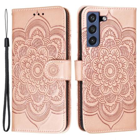 Skalo Samsung S21 Fe Mandala Plånboksfodral - Roséguld Rosa Guld