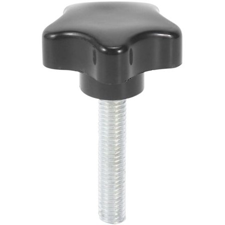 Skrue M8 x 40 mm Stjernehode Tommelskrue Håndtak Strammeknapp Svart