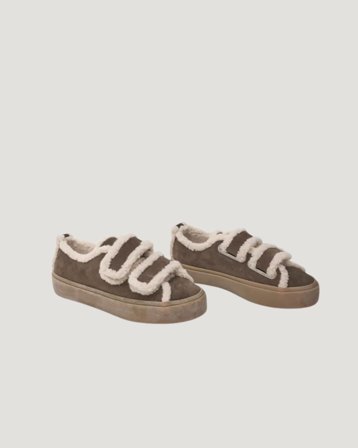 INUIKII SHEARLING LOW VELCRO Brun Sko Jente - Kids Brand Store