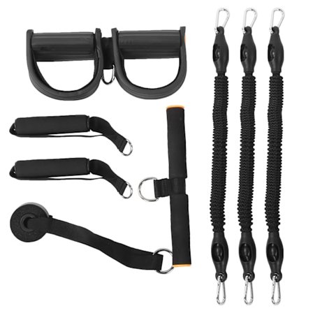 Multifunktionell Fitness Stegräknare Motståndsband Elastiskt Dragrep Sit Up Ab Tränare