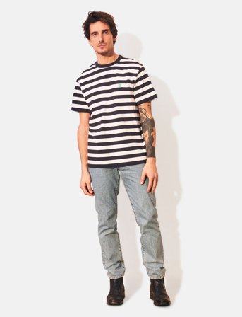 Lexington Clothing Lee Heavy Bretton Tee - Navy - S