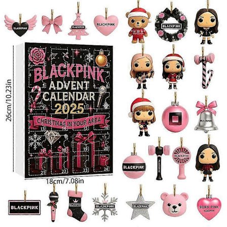 2025 Nedtelling BLACKPINK YG Adventskalender 24 Dager med Festlige 2D Blindbokser[YJD]
