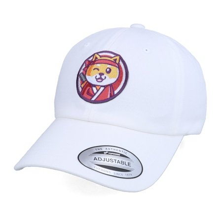 Abducted - Weiss unconstructed Cap - Shabo The Shiba White Dad Cap / Unconstructed @ Hatstore