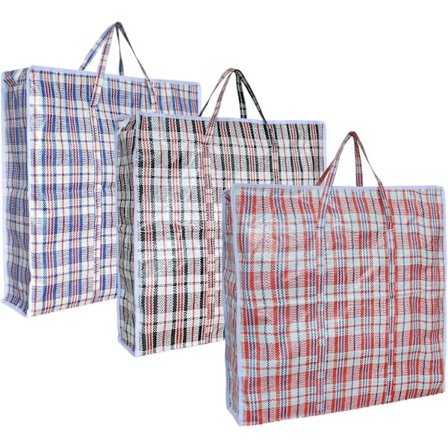 3-pack Stora återanvändbara tvättorganisationsväskor med dragkedja - 60 X 60 X 15 cm