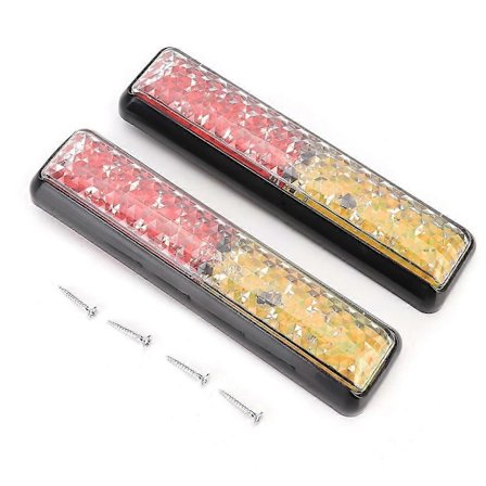 2 st 24LED 6000K Vattentäta Styrningsbroms Bakljus Markörlampa för Trailer Husvagnar
