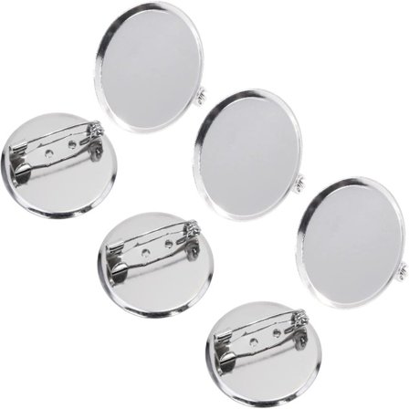 100 stk Flad Rund Broche Pin Broche Spænder Pin Disk Base Disc