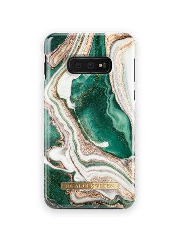 Unisex Hülle, Galaxy S10E Golden Jade Marble Handyhülle
