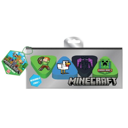 Minecraft Icon Erasers Set (4-pack) Enfärgad