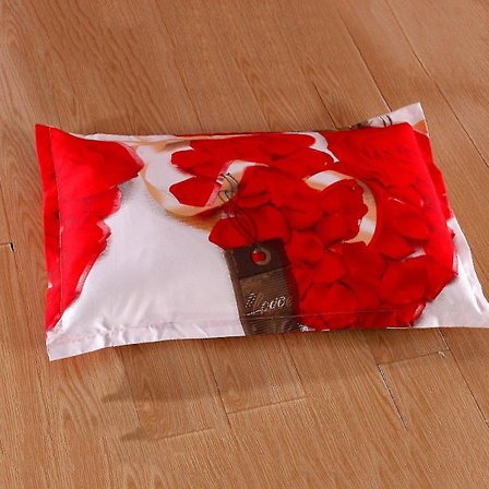 4-pack 3D Blommönster Tryckt Sängöverkast, Lakan och Kuddfodral