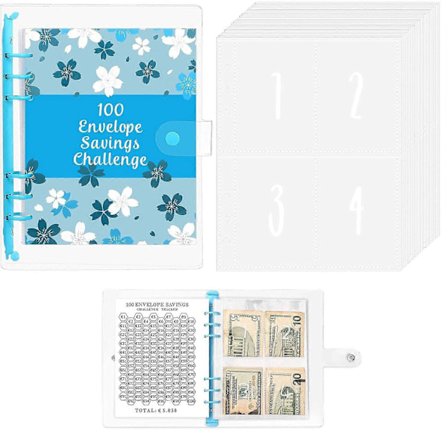 A5 Ringbind Budget Binder Planner Budgetbog Blå Organizer Notesbog Planner