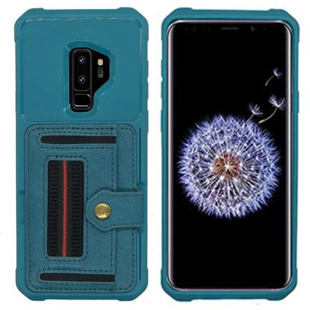 Samsung Galaxy S9 Plus - Skal med Korthållare Grön