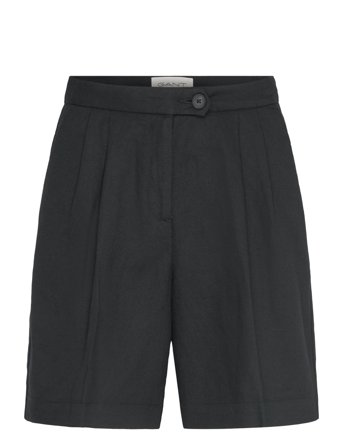 GANT Tailored Linen Shorts - Black - 42