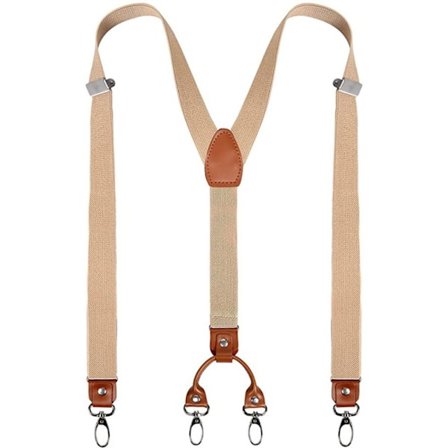 Hängslen Y-rygg Justerbara Skjortband med Clips