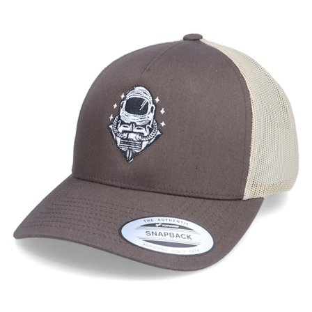 Iconic - Space Astronaut Brown/Khaki Trucker Trucker Brown Cap - @ Hatstore