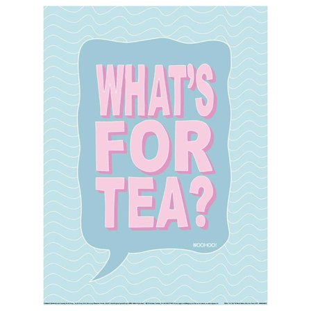 Mandi Welton Woo Hoo Vad blir det till te? Tryck 40cm x 30cm Blå/Rosa