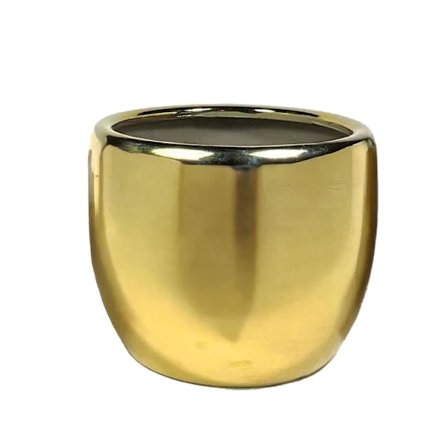 Keramik Guld Vase, 28x28x24cm – Moderne Indretning