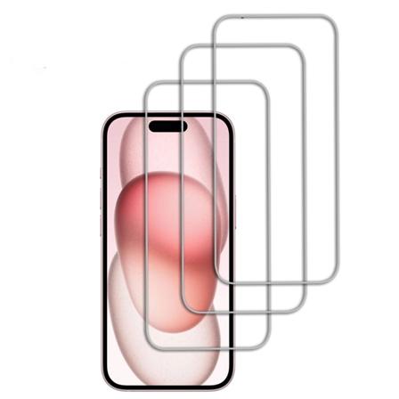 3-Pack - iPhone 15 Pro skærmbeskytter i hærdet glas